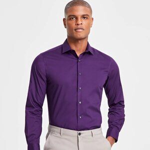 Alfani Men's Slim-Fit Solid Dress Shirt, Created for Macy's